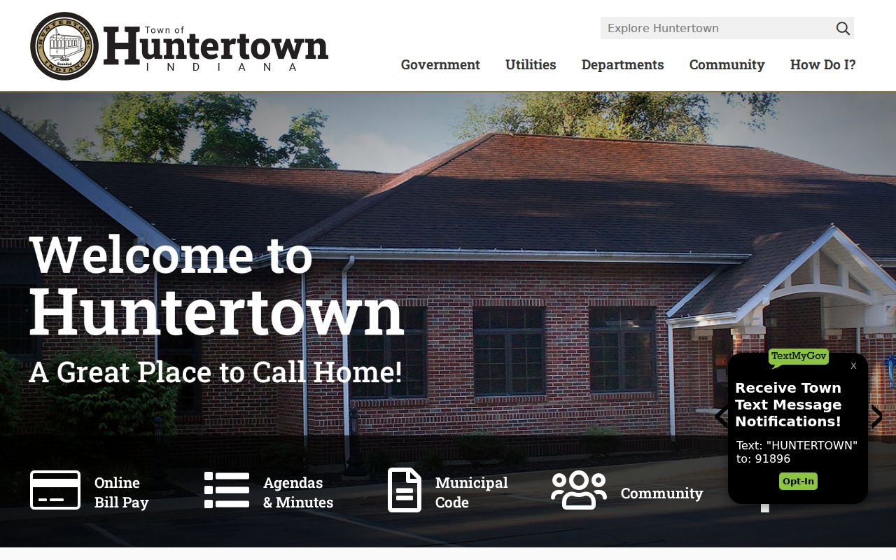 Huntertown court records official town website context