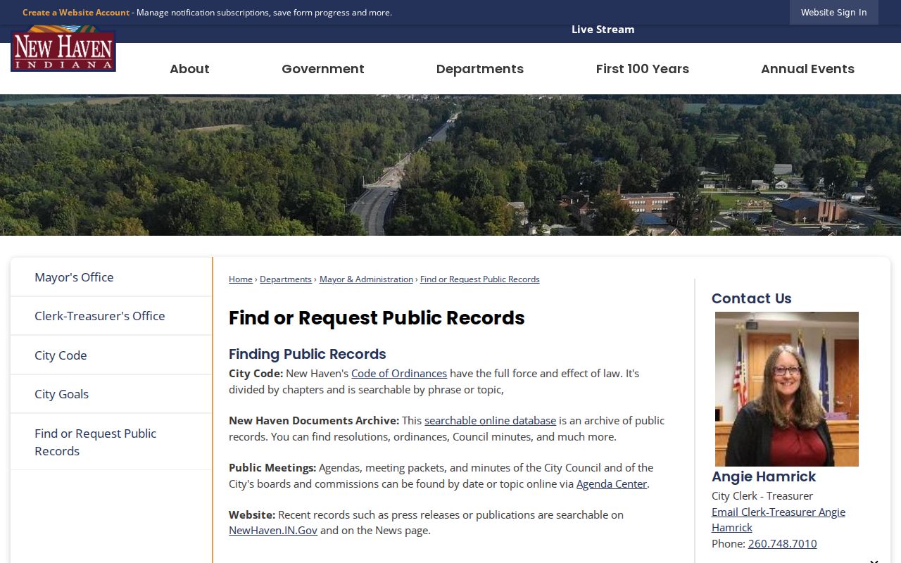 New Haven court records and public records request portal